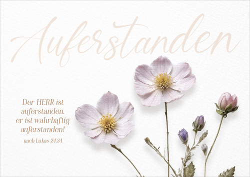 Postkarte Ostern - nach Lukas 24,34