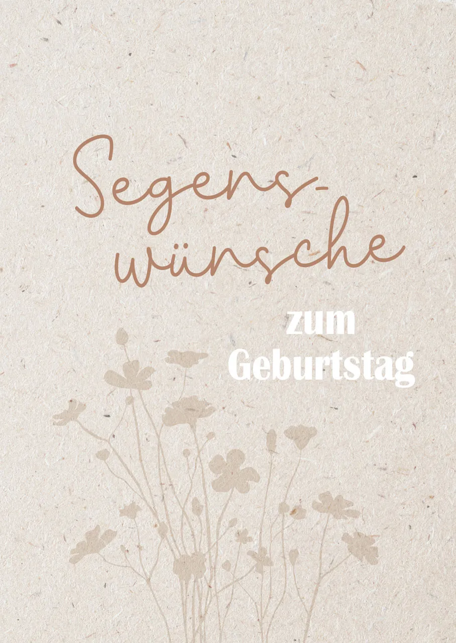 Postkarte Segenswünsche zum Geburtstag - siehe 1. Korinther 10