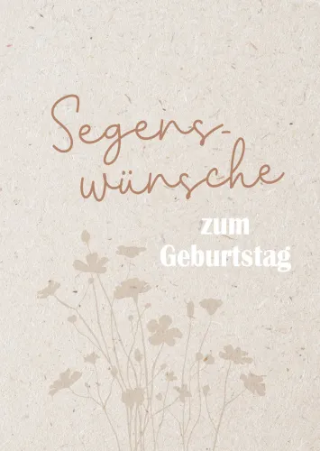 Postkarte Segenswünsche zum Geburtstag - siehe 1. Korinther 10