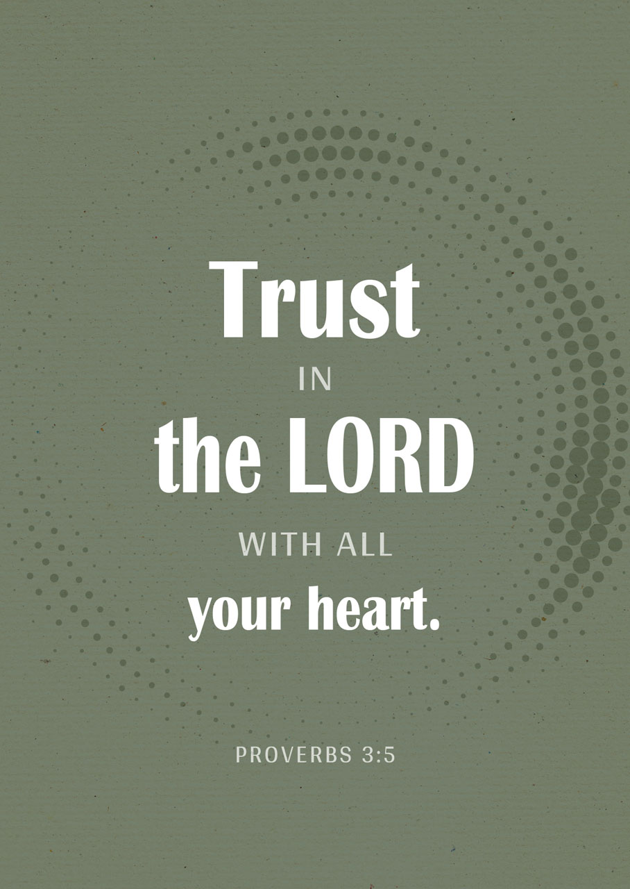 Postkarte Trust in the Lord with all your heart - PROVERBS 3:5