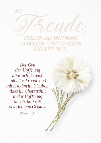 Faltkarte Freude - Römer 15,13