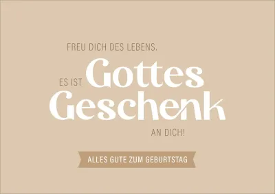 Faltkarte Gottes Geschenk an Dich - Johannes 10,10