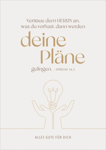 Faltkarte Einsegnung & biblischer Unterricht - Sprüche 16,3