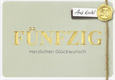 Faltkarte Geburtstag 50 - aus Hebräer 12,2