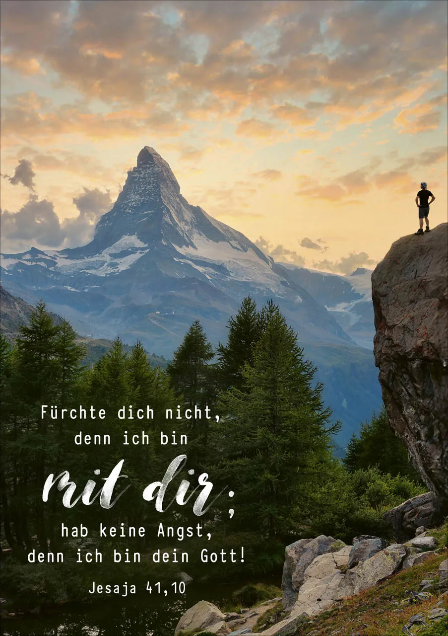 Poster A4 Jahreslosung 2027 Berg - Jesaja 41,10