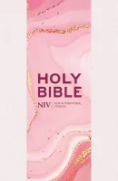 Anglais, Bible NIV, caractères élargis, moyen format, rose pastel, fermeture éclair - NIV Larger...