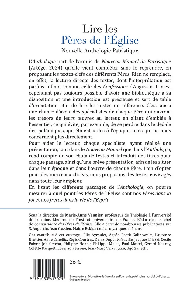 Lire les pères de l'Eglise - nouvelle anthologie patristique