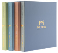 Bibel Menge 2020, Schreibrand - 4 Bände im Schuber (3 AT-Bände und 1 NT-Band) - Journaling Edition