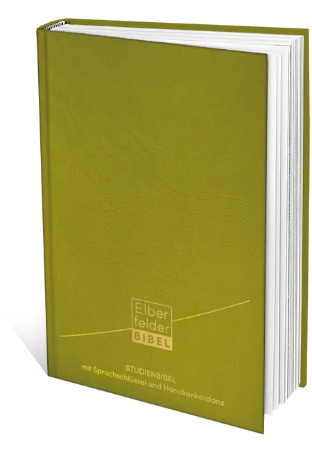 Elberfelder Studienbibel mit Sprachschlüssel und Handkonkordanz - Kunstleder grün, Schreibrand,...