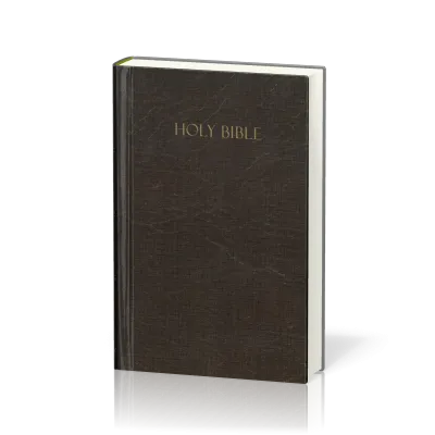 Anglais, Bible Amplified, compact, rigide, brune avec jaquette illustrée