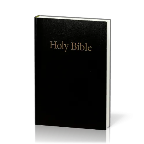 Anglais, Bible King James Version, moyen modèle, rigide, noire