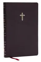 Anglais, Bible, similicuir noir, paroles de Jésus en rouge - NKJV Holy Bible, Ultra Thinline,...
