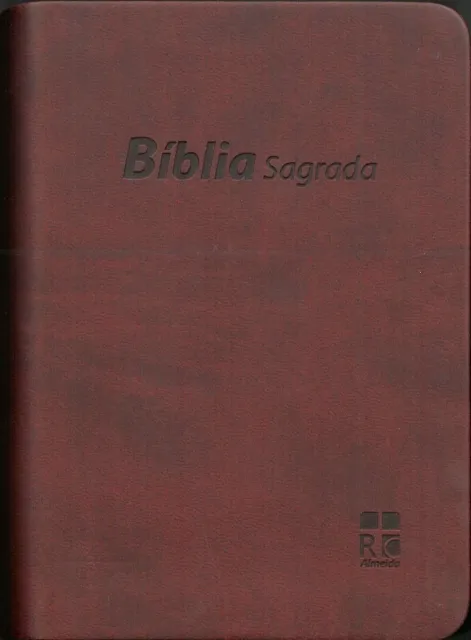 Portugais, Bible Almeida Révisée et Corrigée, petit format, cartonnée, grenat