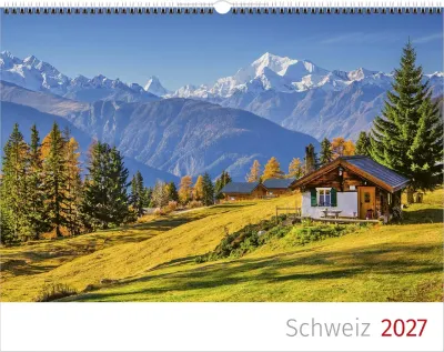 Calendrier Paysages Suisses - Anglais, Calendrier mural