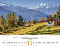 Calendrier Paysages Suisses - Allemand, Calendrier mural