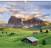 Calendrier Montagnes trilingue: allemand, français, anglais - Mural