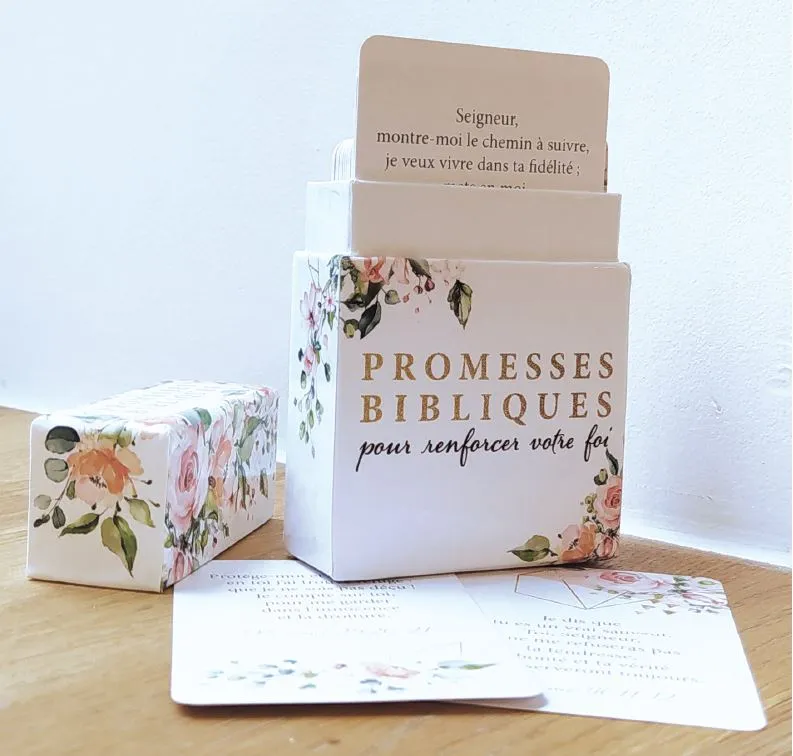 Promesses bibliques pour renforcer votre foi-Boîte avec des cartes