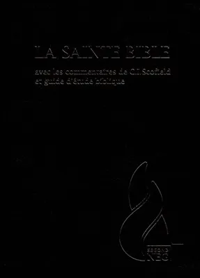 Bible d'étude Segond NEG Scofield, noire - couverture souple, fibrocuir, tranche or, avec onglets
