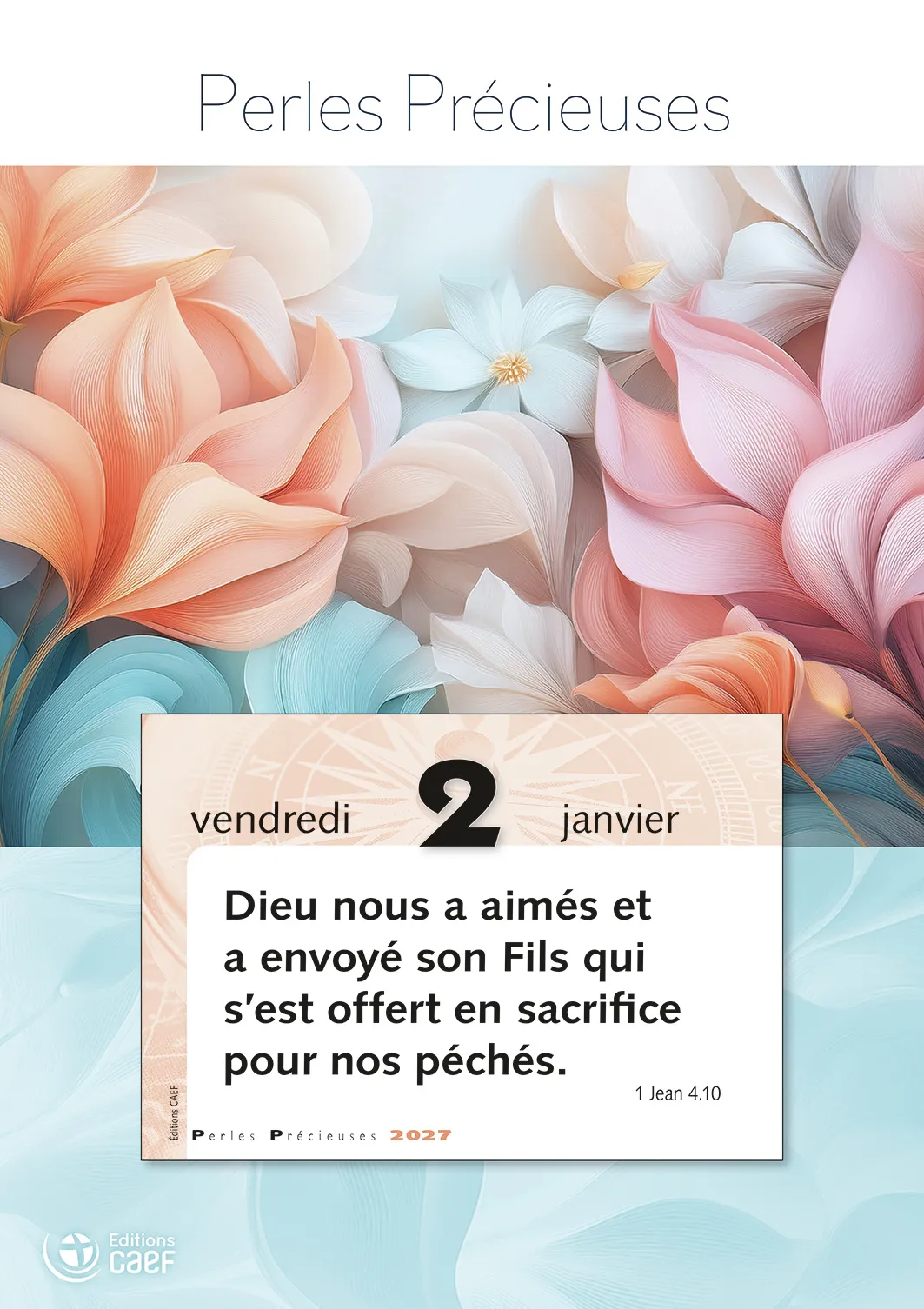 Perles précieuses - calendrier éphéméride, bloc et plaque