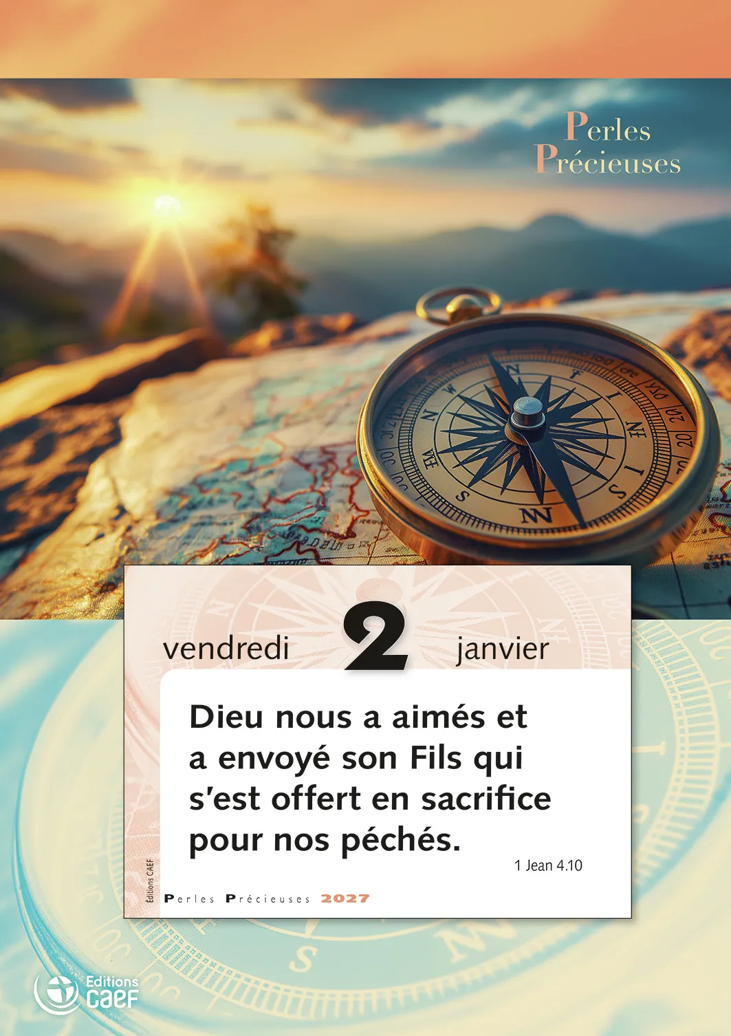Perles précieuses - calendrier éphéméride, bloc et plaque