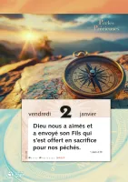 Perles précieuses - calendrier éphéméride, bloc et plaque
