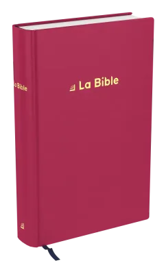 Bible Darby révisée format standard, rigide velours rouge framboise