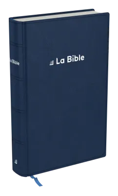 Bible Darby révisée format standard, souple bleu, tranche argent