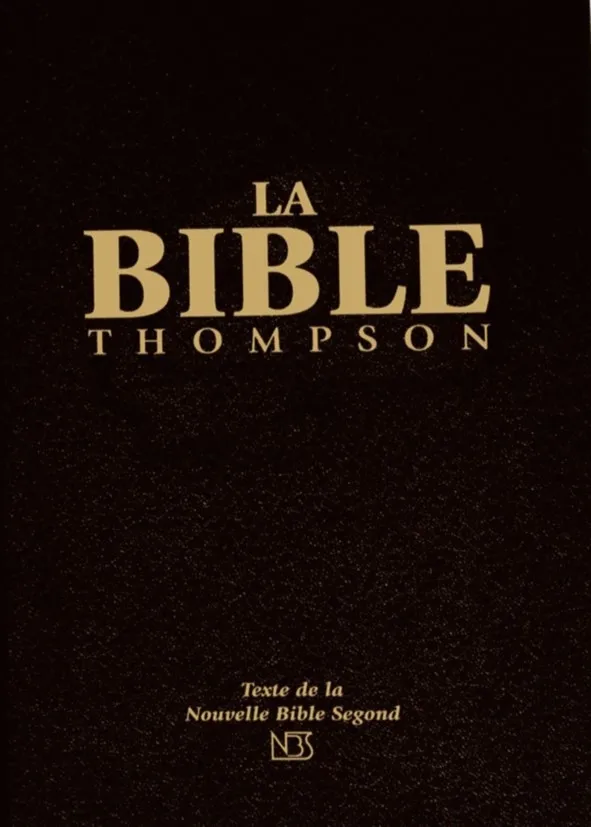 Bible d'étude Thompson NBS, noire - couverture rigide, skyvertex, tranche or, avec onglets