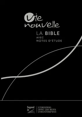 Bible d'étude Vie nouvelle, Segond 21, noire - couverture rigide toile et Skyvertex