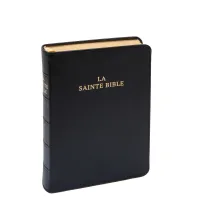 Bible Darby édition de Rolle, format moyen, cuir noir sans rebord, souple, tranche or