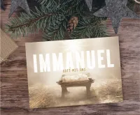 Postkarte Immanuel - Gott mit uns - Matthäus 28,20b