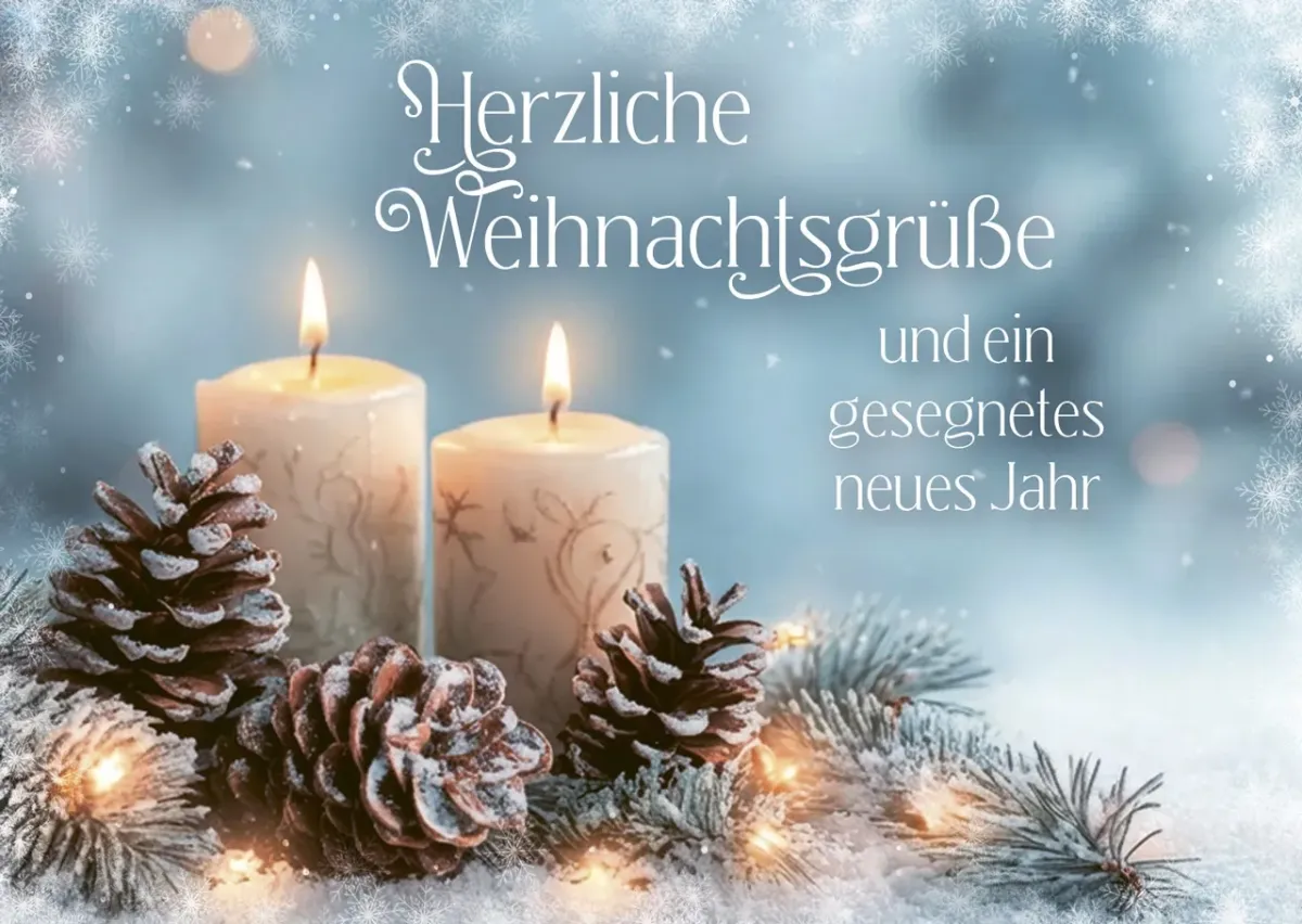 Postkarte Herzliche Weihnachtsgrüße - Johannes 12,46