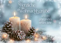 Postkarte Herzliche Weihnachtsgrüße - Johannes 12,46
