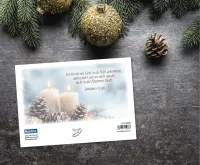 Postkarte Herzliche Weihnachtsgrüße - Johannes 12,46