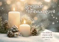 Postkarte Gesegnete Weihnchtszeit - Psalm 27,1