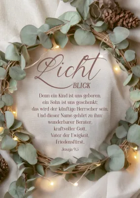 Postkarte Lichtblick - Jesaja 9,5