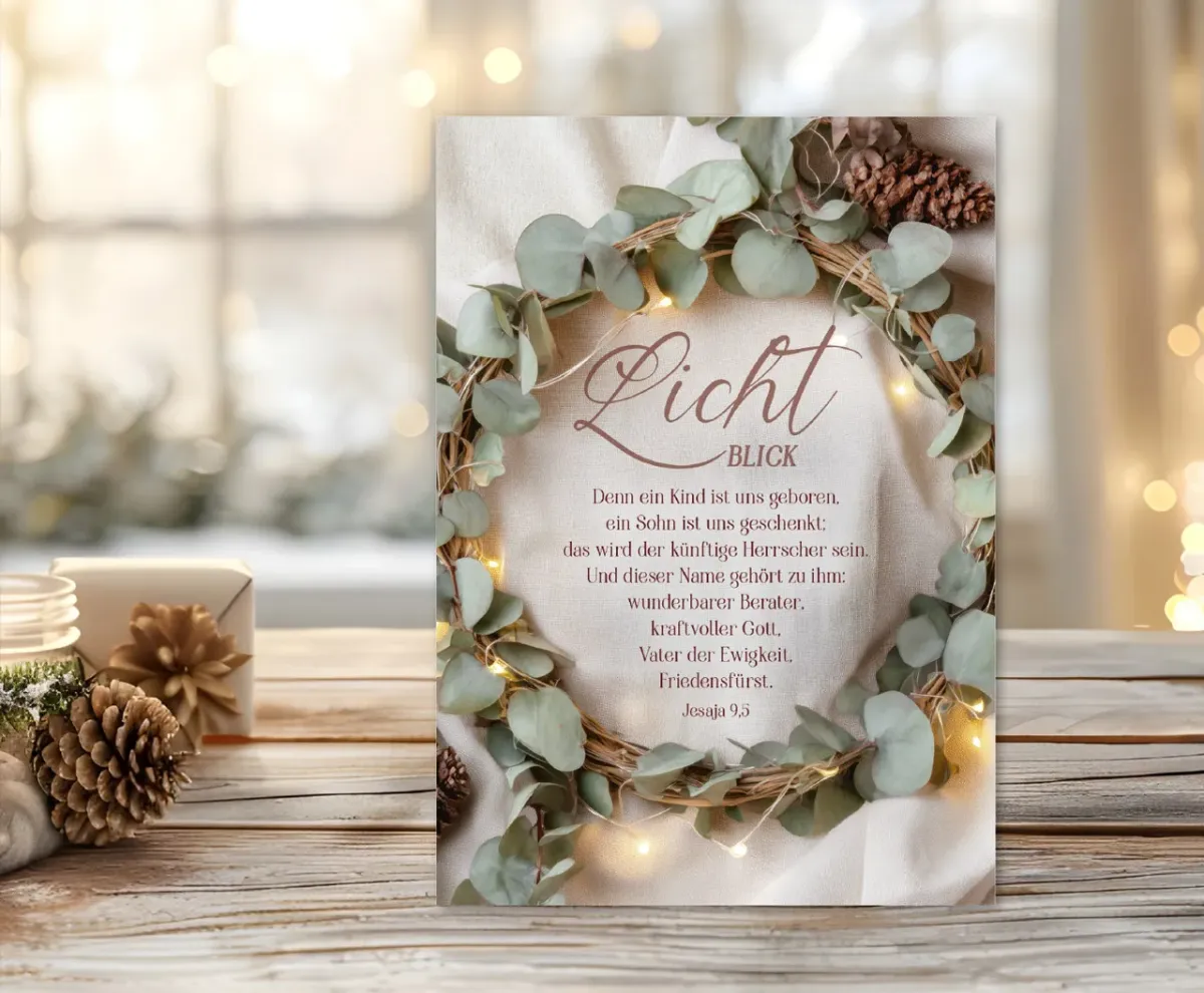 Postkarte Lichtblick - Jesaja 9,5