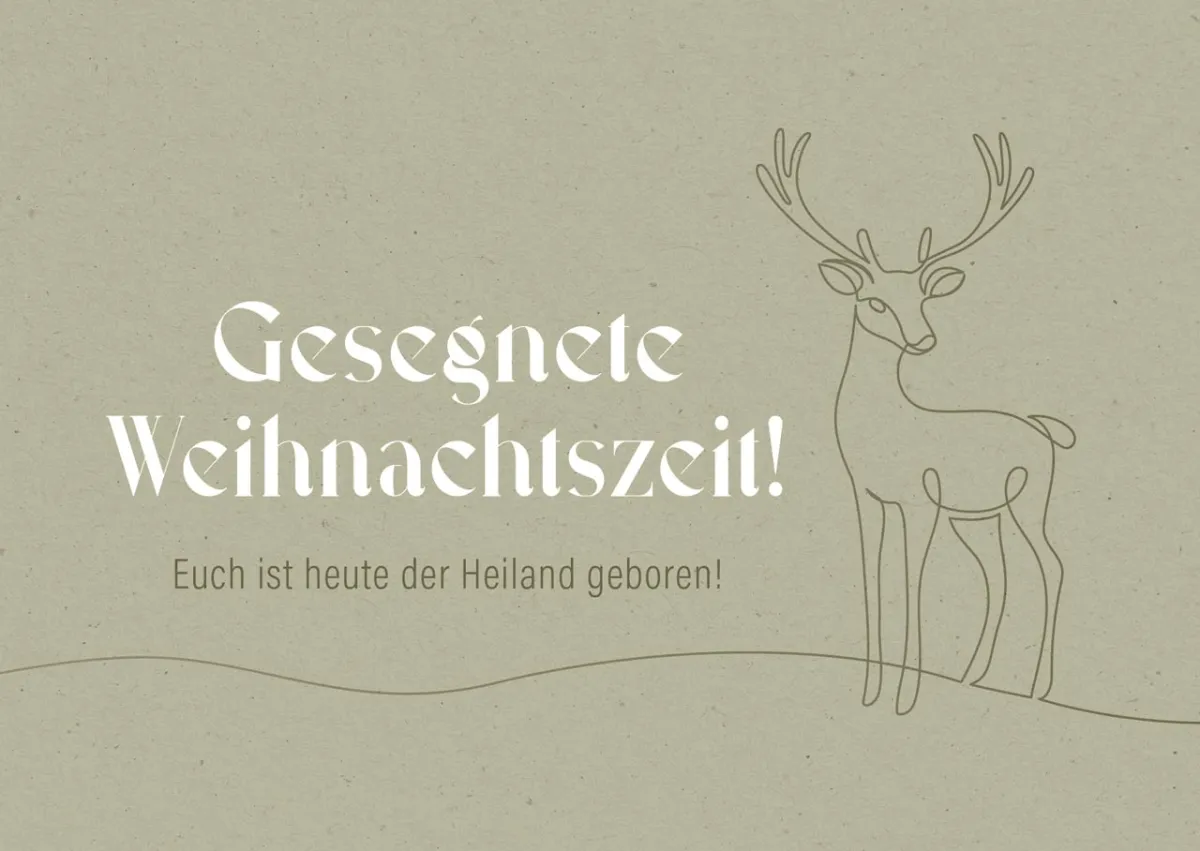 Postkarte Gesegnete Weihnachtszeit! - Lukas 2, 10-11