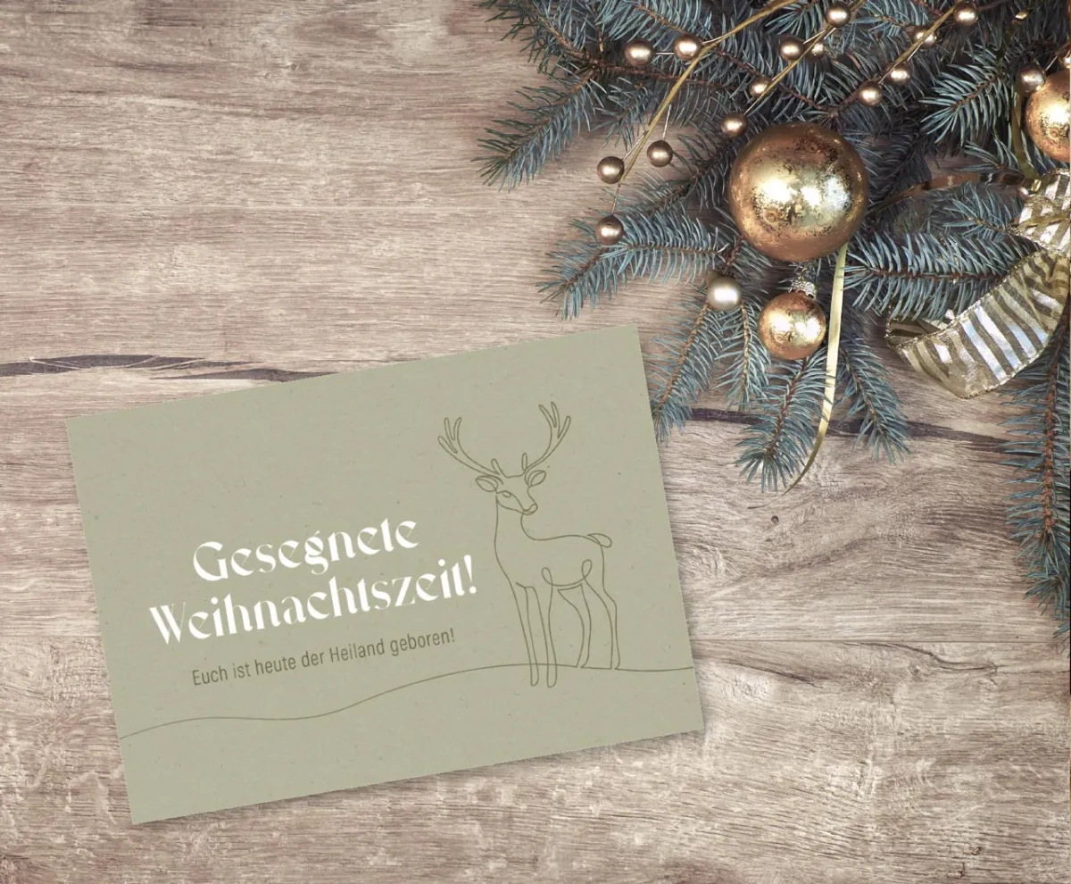 Postkarte Gesegnete Weihnachtszeit! - Lukas 2, 10-11