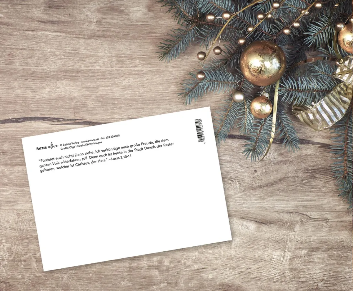 Postkarte Gesegnete Weihnachtszeit! - Lukas 2, 10-11