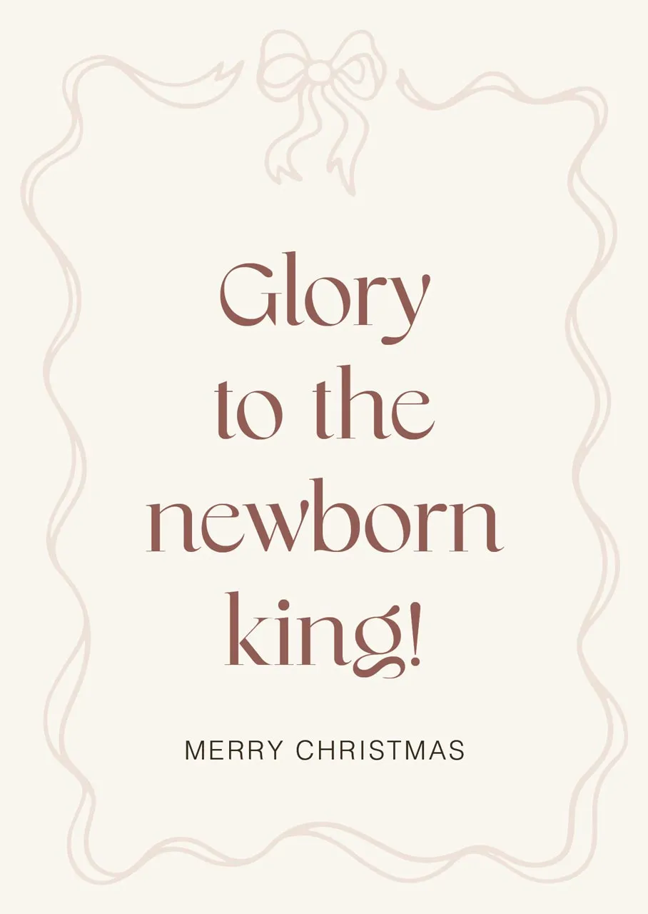 Postkarte Glory to the newborn king! - Jesaja 9,5