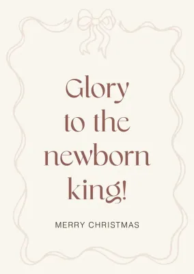 Postkarte Glory to the newborn king! - Jesaja 9,5