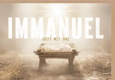 Faltkarte Immanuel - Gott mit uns - Matthäus 28,20b