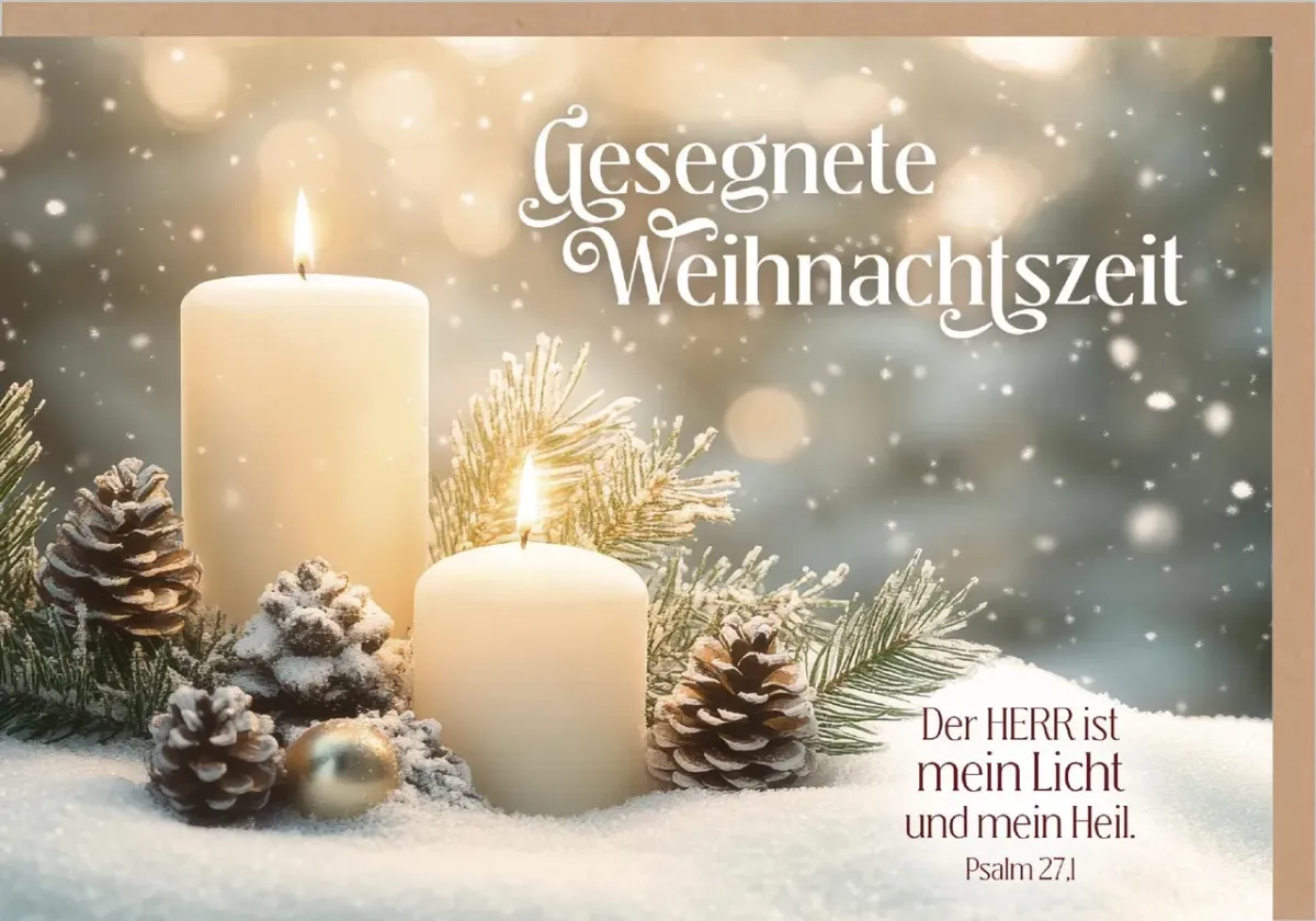 Faltkarte Gesegnete Weihnachtszeit - Psalm 27,1