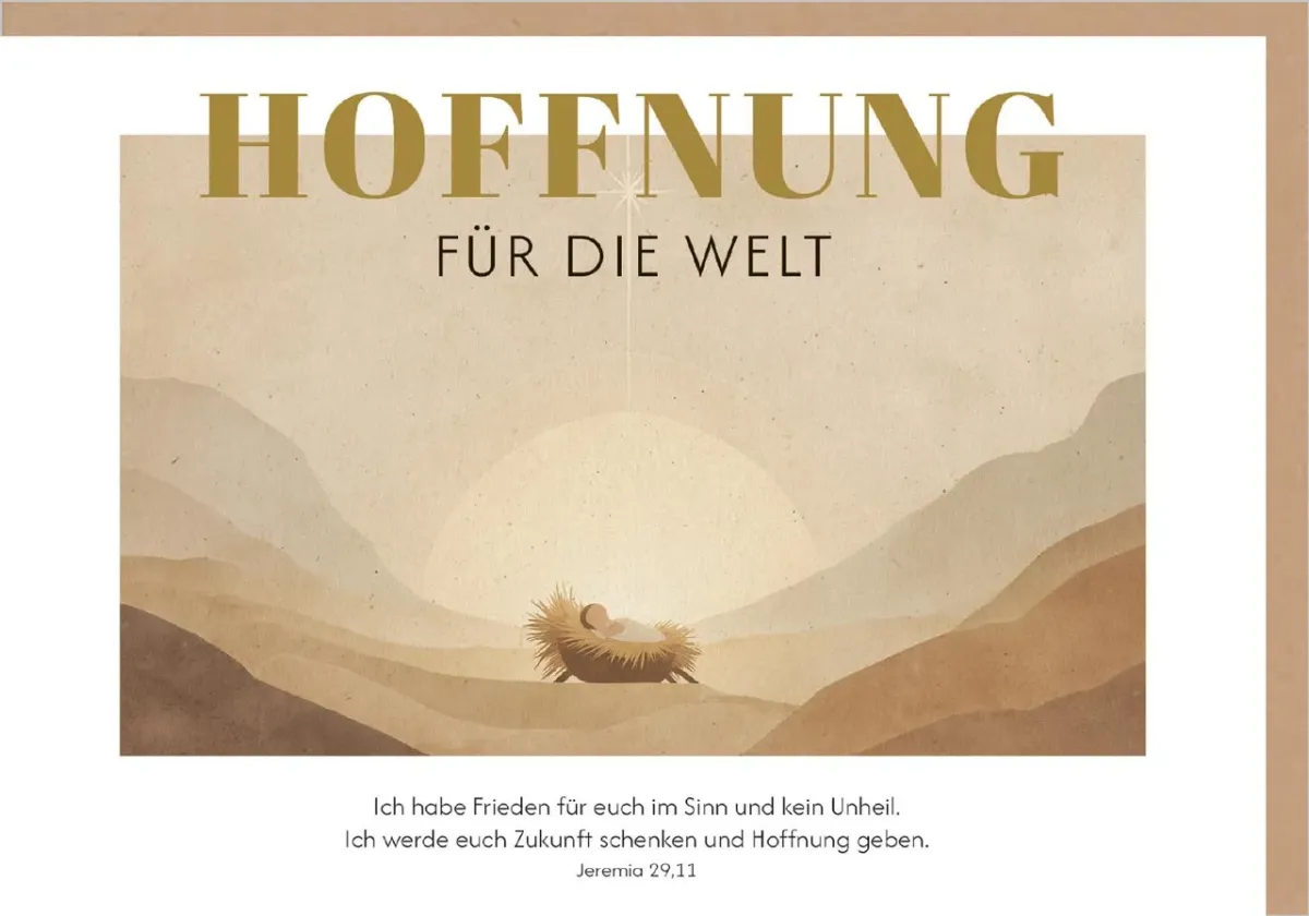 Faltkarte Hoffnung für die Welt - Jeremia 29,11
