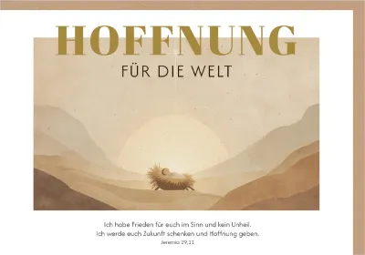 Faltkarte Hoffnung für die Welt - Jeremia 29,11