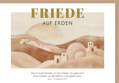 Faltkarte Friede auf Erden - Jesus in Johannes 14,27