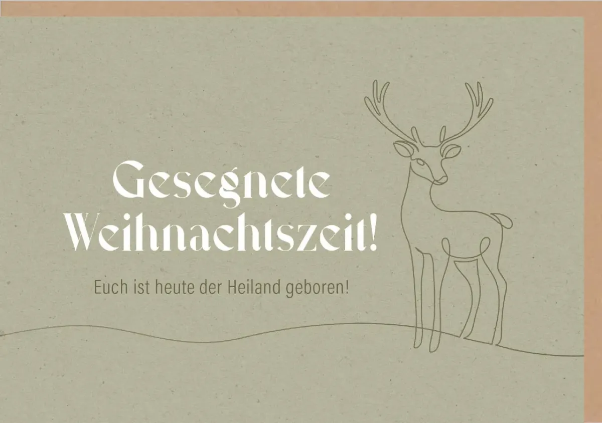 Faltkarte Gesegnete Weihnachtszeit - Lukas 2,10-11