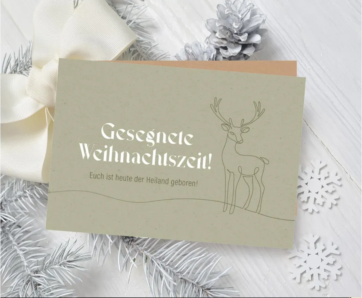 Faltkarte Gesegnete Weihnachtszeit - Lukas 2,10-11