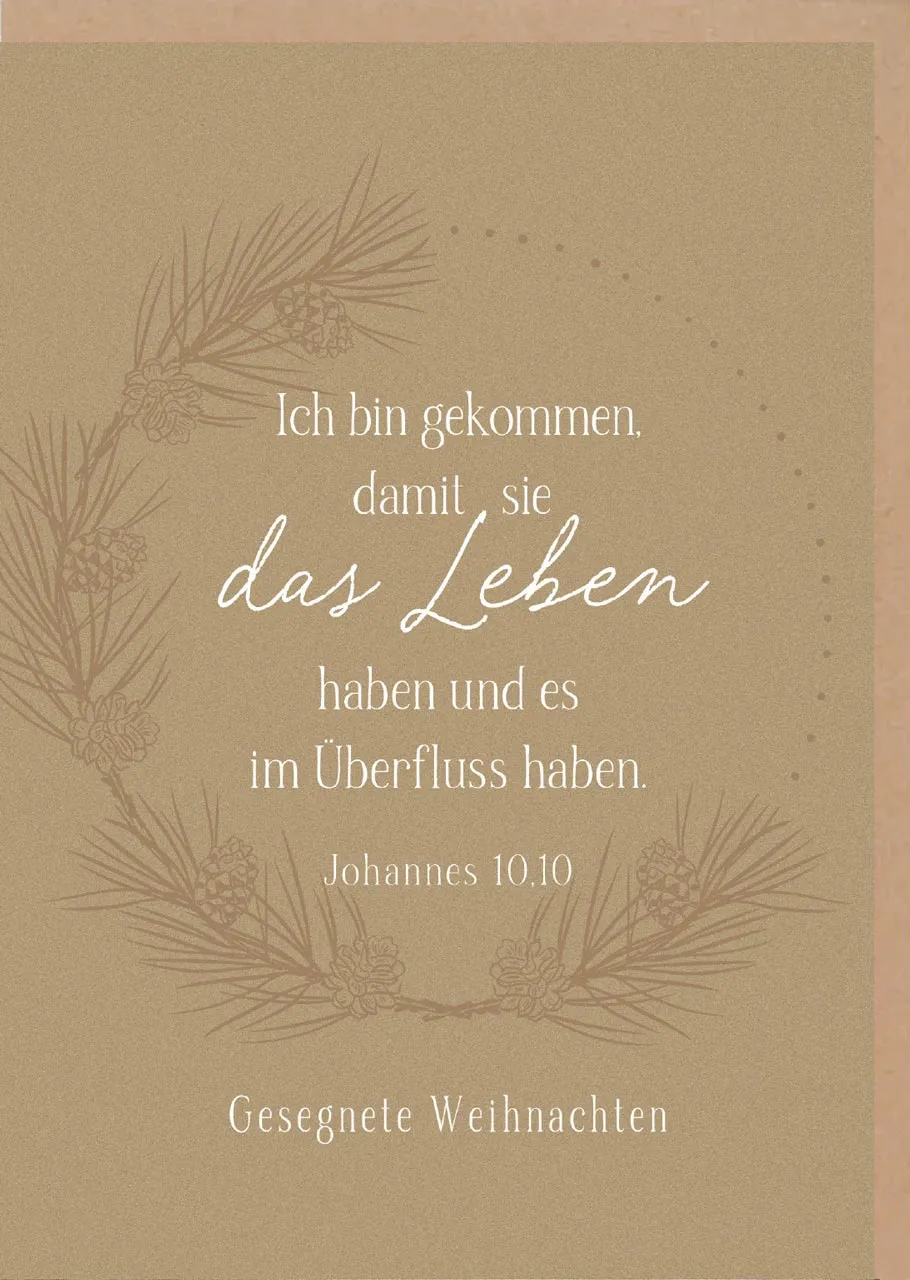 Faltkarte Ich bin gekommen - Johannes 10,10